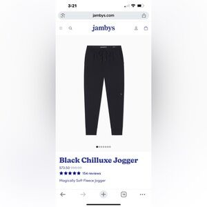 Unisex Chilluxe Black Joggers fleece lined